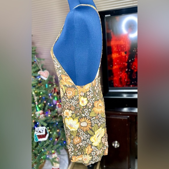 EUC Spell & the Gypsy Collective Mustard Desert Daisy Pinafore Mini Dress - Picture 7 of 13